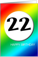 Rainbow birthday - 22 card