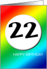 Rainbow birthday - 22 card
