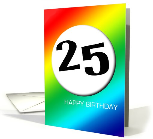 Rainbow birthday - 25 card (403931)
