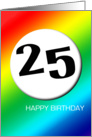 Rainbow birthday - 25 card