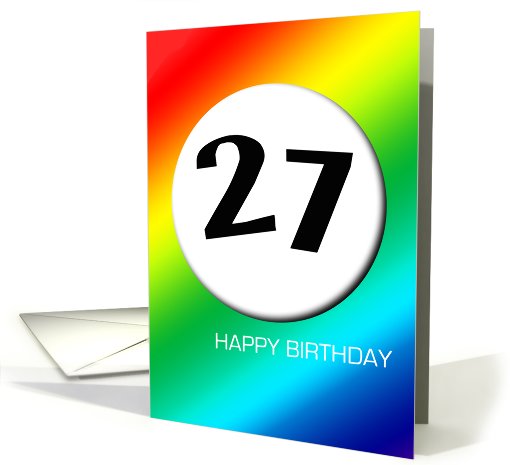 Rainbow birthday - 27 card (406420)