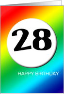 Rainbow birthday - 28 card