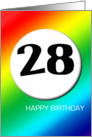 Rainbow birthday - 28 card