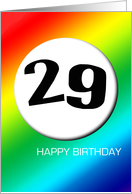 Rainbow birthday - 29 card