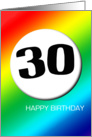 Rainbow birthday - 30 card