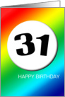 Rainbow birthday - 31 card