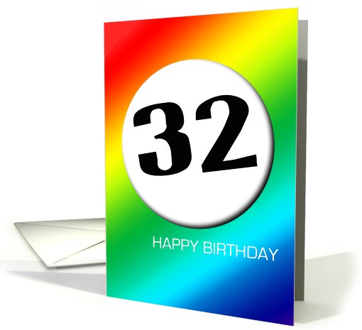 Rainbow birthday - 32 card (410380)