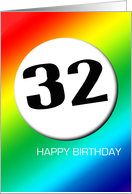 Rainbow birthday - 32 card