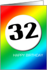 Rainbow birthday - 32 card