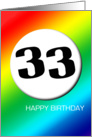 Rainbow birthday - 33 card