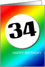 Rainbow birthday - 34 card