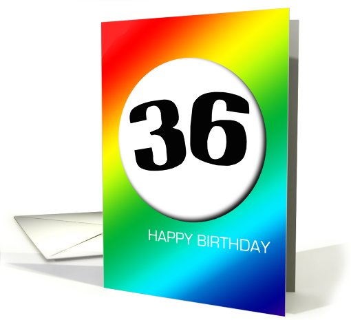 Rainbow birthday - 36 card (416968)