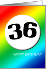Rainbow birthday - 36 card