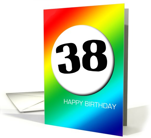 Rainbow birthday - 38 card (416971)