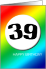 Rainbow birthday - 39 card
