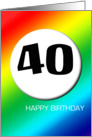 Rainbow birthday - 40 card