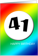 Rainbow birthday - 41 card