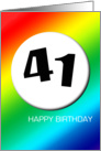 Rainbow birthday - 41 card