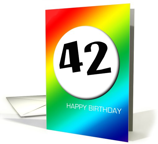Rainbow birthday - 42 card (418541)