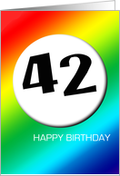 Rainbow birthday - 42 card