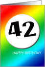 Rainbow birthday - 42 card