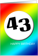 Rainbow birthday - 43 card