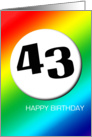 Rainbow birthday - 43 card