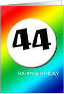 Rainbow birthday - 44 card