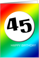 Rainbow birthday - 45 card