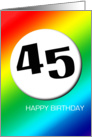 Rainbow birthday - 45 card