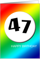 Rainbow birthday - 47 card