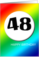 Rainbow birthday - 48 card