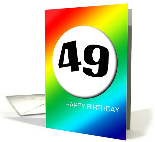 Rainbow birthday - 49 card (421226)