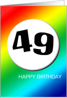 Rainbow birthday - 49 card