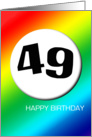 Rainbow birthday - 49 card