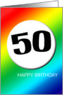 Rainbow birthday - 50 card