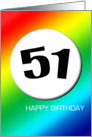 Rainbow birthday - 51 card