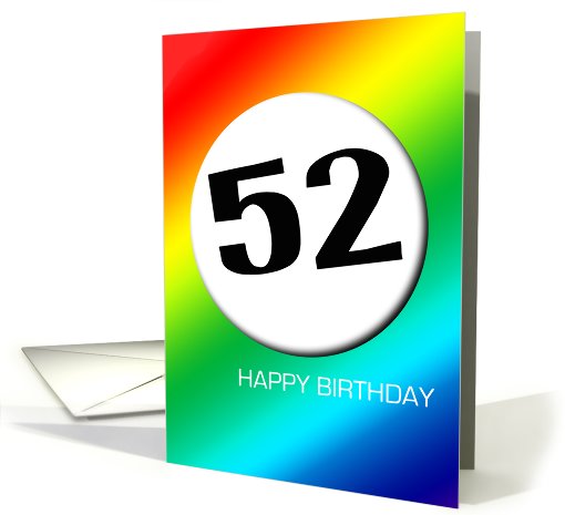 Rainbow birthday - 52 card (421232)