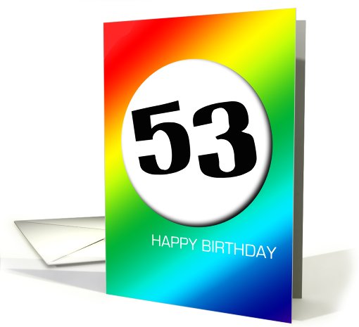 Rainbow birthday - 53 card (421234)