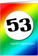 Rainbow birthday - 53 card