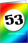 Rainbow birthday - 53 card