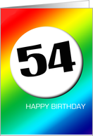 Rainbow birthday - 54 card