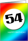 Rainbow birthday - 54 card