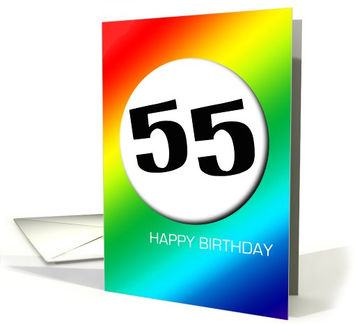 Rainbow birthday - 55 card (421242)
