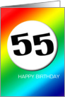 Rainbow birthday - 55 card