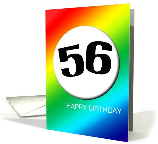 Rainbow birthday - 56 card (421243)