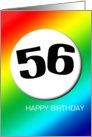Rainbow birthday - 56 card