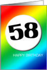 Rainbow birthday - 58 card