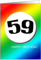Rainbow birthday - 59 card
