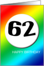 Rainbow birthday - 62 card